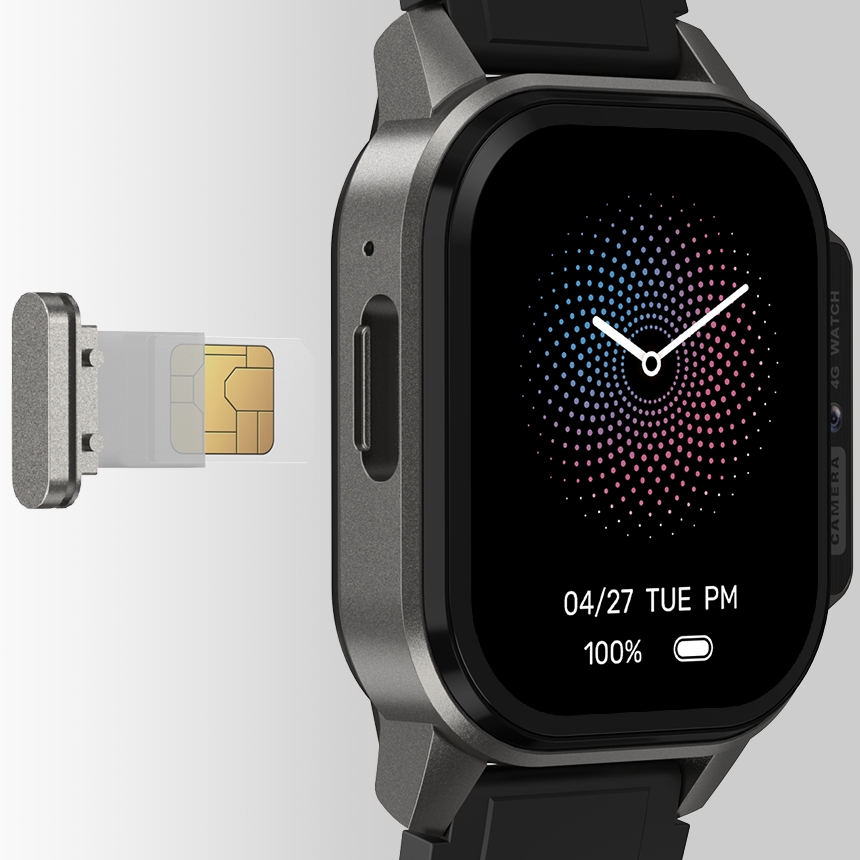DM62 AMOLED 4G Network Smart Watch 2.13" HD Screen 2GB RAM 16G ROM Supports SIM Wifi Camera GPS Android8.1 Sport Watch